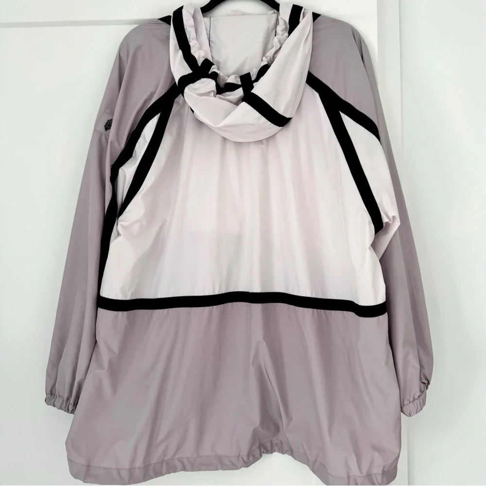 FP Movement by Free People Light Pink Windbreaker Anorak with Black Trim - Picture 4 of 13